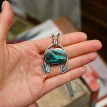 Load image into Gallery viewer, Apache Nugget Turquoise Arrow Pendant Necklace