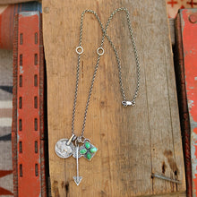 Load image into Gallery viewer, Sonoran Mountain turquoise Pendant + Buffalo Nickel Reworked Necklace