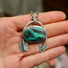 Load image into Gallery viewer, Apache Nugget Turquoise Arrow Pendant Necklace