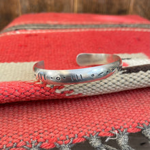 Load image into Gallery viewer, Sterling Silver Skull Crescent Cuff (6” - 6.5”)