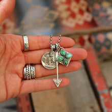 Load image into Gallery viewer, Sonoran Mountain turquoise Pendant + Buffalo Nickel Reworked Necklace