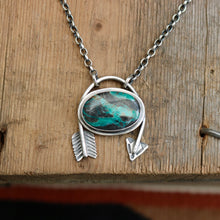 Load image into Gallery viewer, Apache Nugget Turquoise Arrow Pendant Necklace