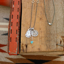Load image into Gallery viewer, Nacozari turquoise Arrow + Thunderbird Reworked Necklace