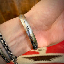 Load image into Gallery viewer, Sterling Silver Skull Crescent Cuff (6” - 6.5”)