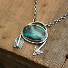 Load image into Gallery viewer, Apache Nugget Turquoise Arrow Pendant Necklace