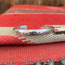 Load image into Gallery viewer, Sterling Silver Skull Crescent Cuff (6” - 6.5”)