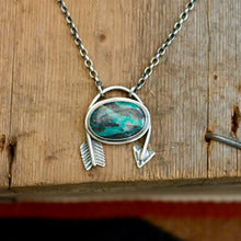 Load image into Gallery viewer, Apache Nugget Turquoise Arrow Pendant Necklace
