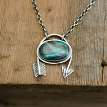 Load image into Gallery viewer, Apache Nugget Turquoise Arrow Pendant Necklace