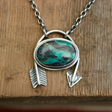 Load image into Gallery viewer, Apache Nugget Turquoise Arrow Pendant Necklace