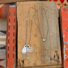 Load image into Gallery viewer, Nacozari turquoise Arrow + Thunderbird Reworked Necklace