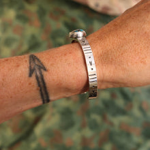 Load image into Gallery viewer, Sterling silver + Egyptian Turquoise cuff - 6.5”