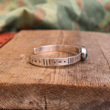 Load image into Gallery viewer, Sterling silver + Egyptian Turquoise cuff - 6.5”