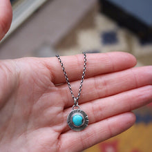 Load image into Gallery viewer, Blue Gem Turquoise Sun Necklace #8