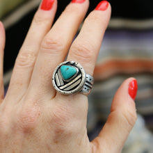 Load image into Gallery viewer, Baja Turquoise + Sterling Snake Ring