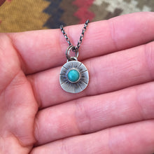 Load image into Gallery viewer, Cloud Mountain Turquoise Sun Necklace #4