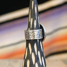 Load image into Gallery viewer, Hubei Cloud Mountain Turquoise + Sterling Shadowbox Ring