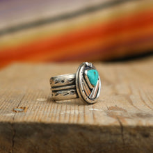 Load image into Gallery viewer, Baja Turquoise + Sterling Snake Ring