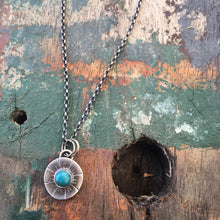 Load image into Gallery viewer, Cloud Mountain Turquoise Sun Necklace #1