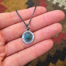Load image into Gallery viewer, Cloud Mountain Turquoise Sun Necklace #1