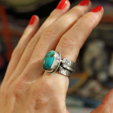 Load image into Gallery viewer, Kings Manassa Turquoise + Sterling Ring