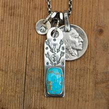 Load image into Gallery viewer, Sierra Bella Turquoise Bar Pendant + Nickel Reworked Necklace