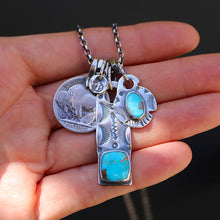 Load image into Gallery viewer, Sierra Bella turquoise Bar Pendant + Sierra Bella Turquoise Thunderbird Reworked Necklace