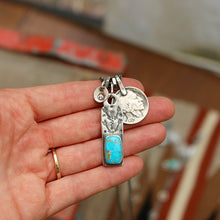 Load image into Gallery viewer, Sierra Bella Turquoise Bar Pendant + Nickel Reworked Necklace
