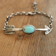 Load image into Gallery viewer, Sterling silver Arrow + Pilot Mountain Bracelet #2