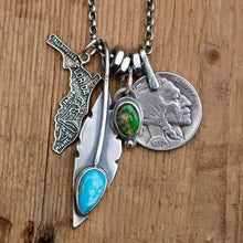 Load image into Gallery viewer, VINTAGE 70s Florida State pendant Reworked Necklace