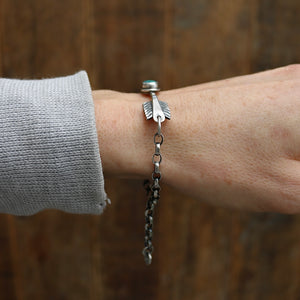 Sterling silver Arrow + Pilot Mountain Bracelet