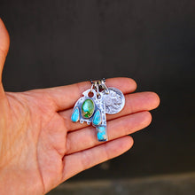 Load image into Gallery viewer, Sonoran Mountain + Sierra Bella Turquoise Thunderbird + Bar Pendant Reworked Necklace