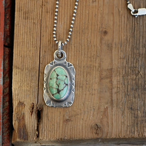 Damele Turquoise Dog Tag Necklace