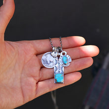 Load image into Gallery viewer, Sierra Bella turquoise Bar Pendant + Sierra Bella Turquoise Thunderbird Reworked Necklace