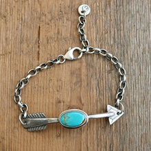 Load image into Gallery viewer, Sterling silver Arrow + Pilot Mountain Bracelet #1