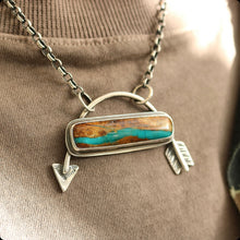 Load image into Gallery viewer, Royston Turquoise Arrow Pendant Necklace