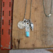 Load image into Gallery viewer, Sierra Bella turquoise Bar Pendant + White Buffalo Pendant Reworked Necklace