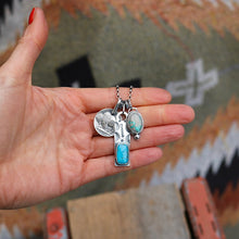 Load image into Gallery viewer, Nacozari turquoise Bar Pendant + Carico Lake Pendant Reworked Necklace