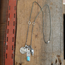 Load image into Gallery viewer, Sierra Bella turquoise Bar Pendant + White Buffalo Pendant Reworked Necklace
