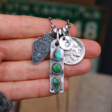Load image into Gallery viewer, VINTAGE 70s ILLINOIS State Pendant Reworked Necklace