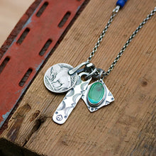 Load image into Gallery viewer, Sonoran Mountain turquoise Pendant + Bar Pendant Reworked Necklace