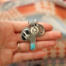 Load image into Gallery viewer, Sierra Bella turquoise Bar Pendant + White Buffalo Pendant Reworked Necklace
