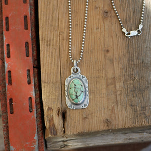 Damele Turquoise Dog Tag Necklace