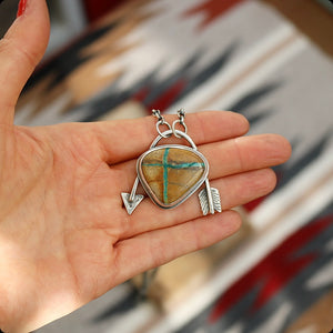Royston Turquoise Arrow Pendant Necklace