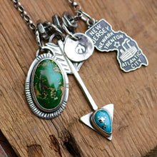 Load image into Gallery viewer, VINTAGE 70s New Jersey State pendant Reworked Necklace