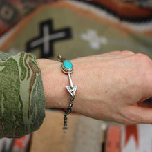 Load image into Gallery viewer, Sterling silver Arrow + Pilot Mountain Bracelet #1