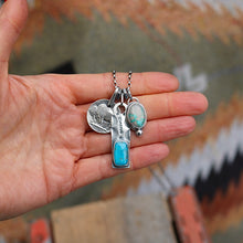 Load image into Gallery viewer, Nacozari turquoise Bar Pendant + Carico Lake Pendant Reworked Necklace