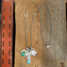 Load image into Gallery viewer, Sierra Bella Turquoise Bar Pendant + Sonoran Mountain Turquoise + Buffalo Nickel Reworked Necklace
