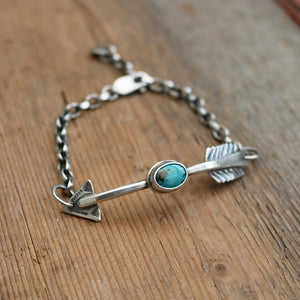 Sterling silver Arrow + Pilot Mountain Bracelet