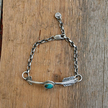 Load image into Gallery viewer, Sterling silver Arrow + Pilot Mountain Bracelet