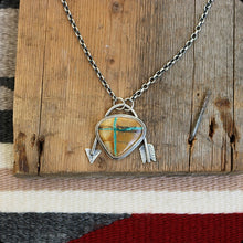 Load image into Gallery viewer, Royston Turquoise Arrow Pendant Necklace